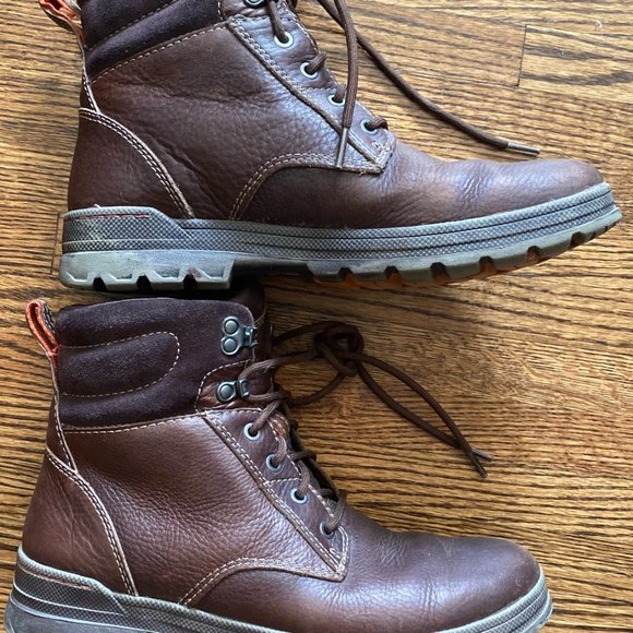 Clarks Leather Lace up/ High-top boots - Picture 4 of 5